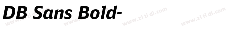 DB Sans Bold字体转换